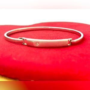 Sterling Silver & Diamond Hot Diamonds UK Bezel Set Diamond Bar Latch Br…